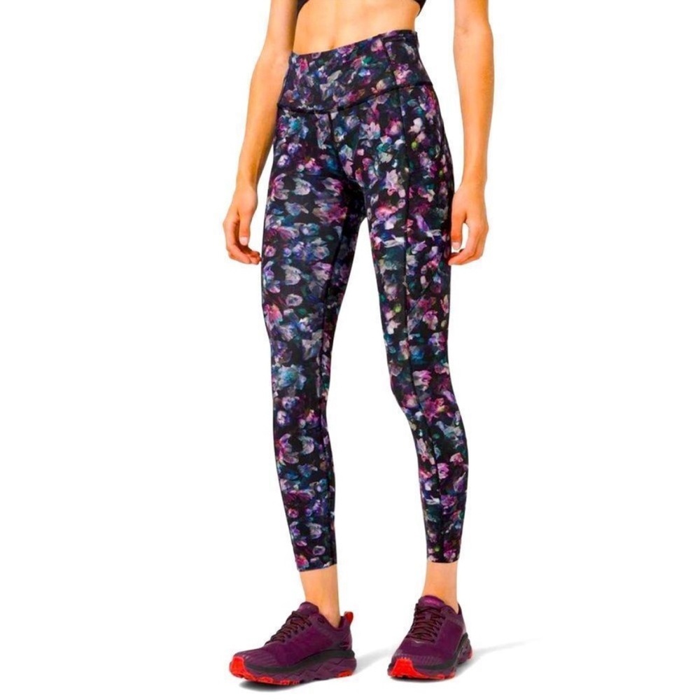 Lululemon Fast and Free Tight 25" Activate Floral Multi Non-Reflective Size 6
